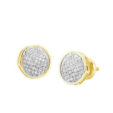 YS 0.25CTW DIAMOND DISC EARRINGS