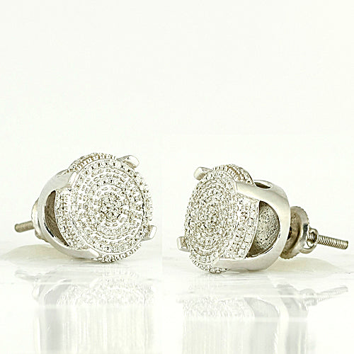 SS 0.50CTW DIAMOND FANCY EARRINGS