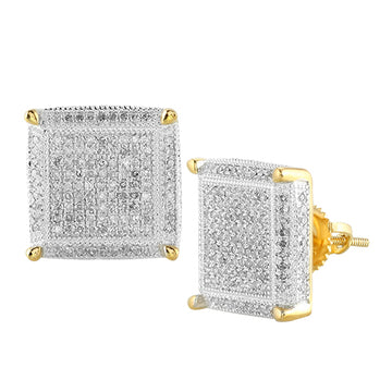 YS 1.10CTW DIAMOND CUBE EARRINGS