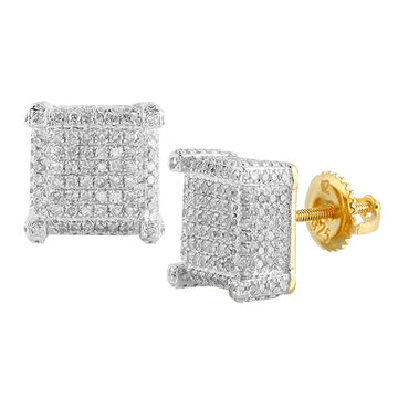 YS 1.20CTW DIAMOND CUBE EARRINGS