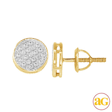 YS 0.03CTW DIAMOND DISC EARRINGS