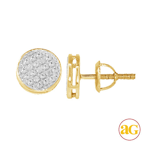 YS 0.03CTW DIAMOND DISC EARRINGS