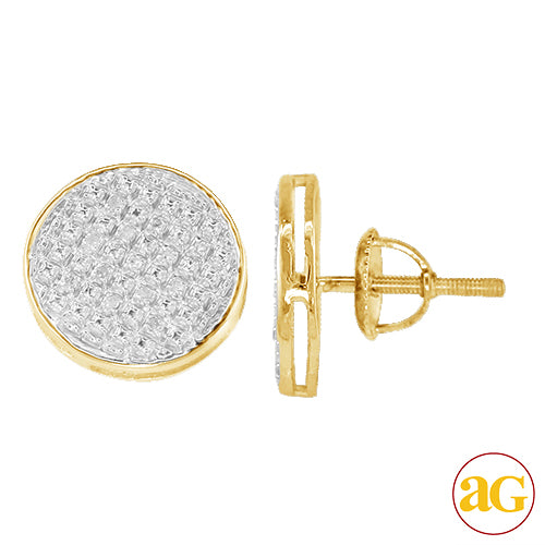 YS 0.07CTW DIAMOND DISC EARRINGS