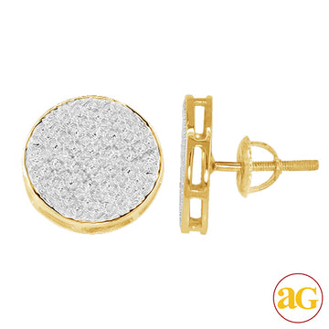 YS 0.10CTW DIAMOND DISC EARRINGS