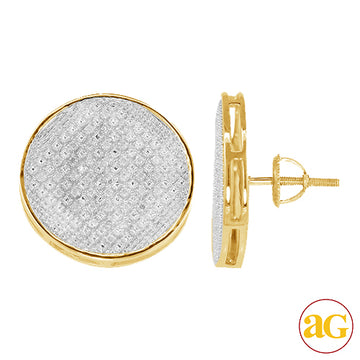 YS 0.25CTW DIAMOND DISC EARRINGS