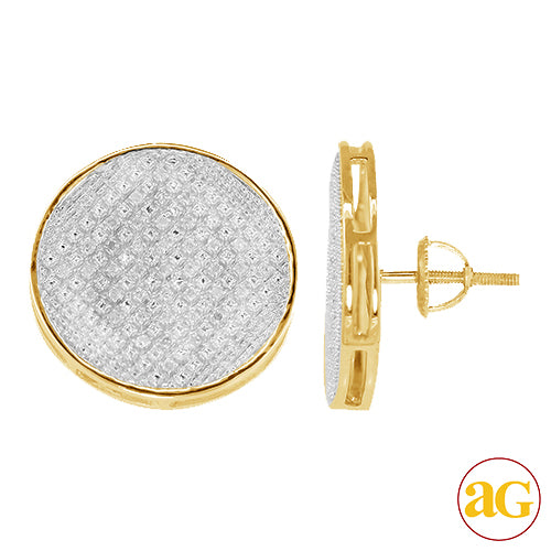 YS 0.25CTW DIAMOND DISC EARRINGS