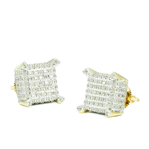 YS 0.65CTW DIAMOND SQUARE PRONG EARRINGS