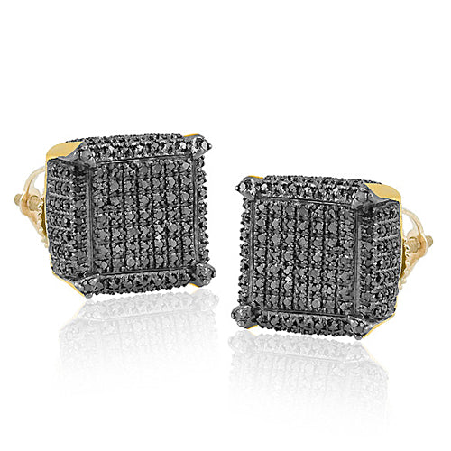 YS 0.40CTW BLACK DIAMOND DICE EARRINGS