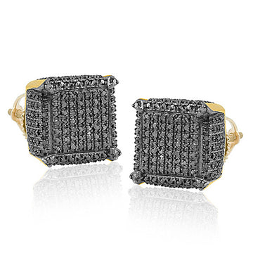 YS 0.50CTW BLACK DIAMOND DICE EARRINGS