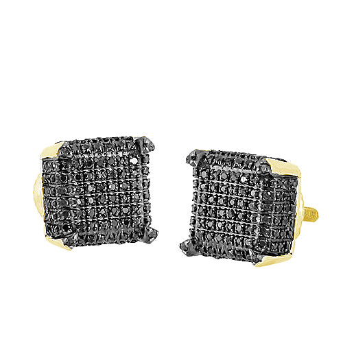YS 0.85CTW BLACK DIAMOND DICE EARRINGS