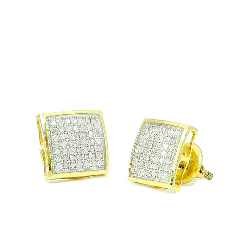 YS 0.33CTW DIAMOND DOME EARRINGS