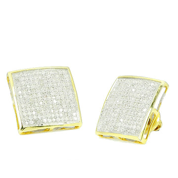 YS 1.00CTW DIAMOND DOME EARRINGS