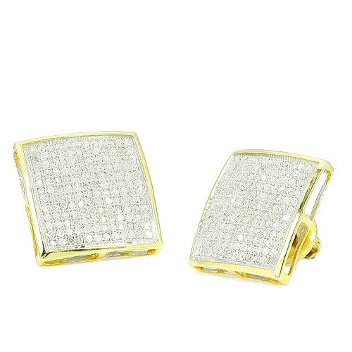 YS 1.00CTW DIAMOND DOME EARRINGS