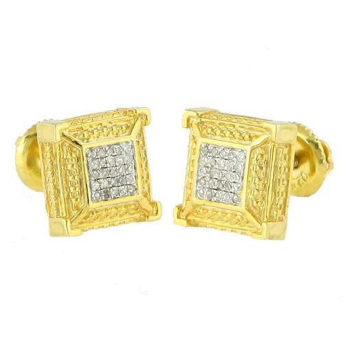 YS 0.15CTW WD+WD FANCY EARRINGS