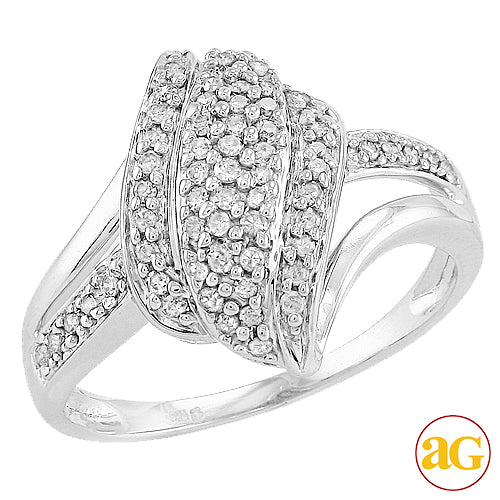 SS 0.35CTW DIAMOND FANCY RING