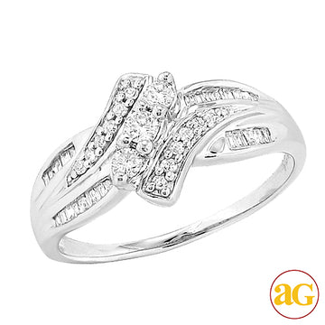 SS 0.35CTW DIAMOND FANCY RING