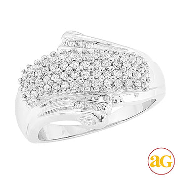 SS 0.50CTW DIAMOND FANCY RING