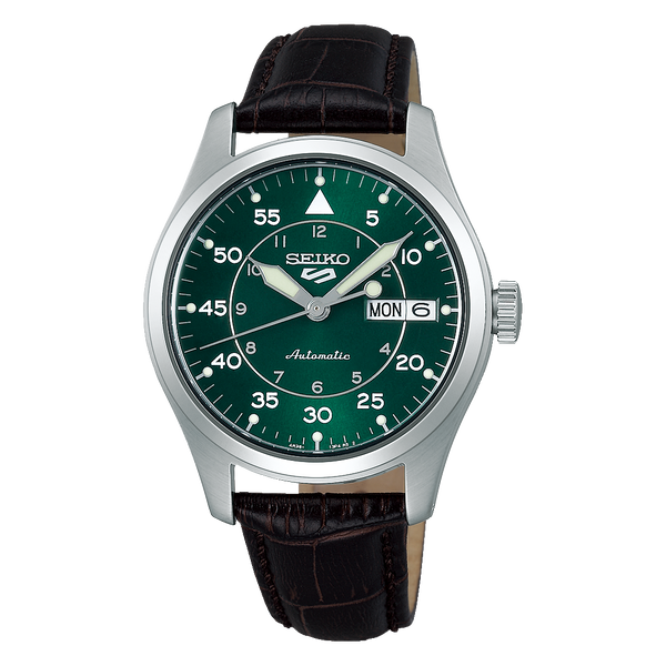 Seiko 5 Sports SRPJ89 – Green Dial on Leather Strap
