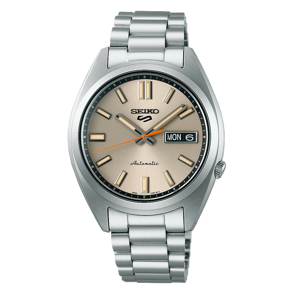 Seiko 5 Sports SRPK91 – Taupe Dial Stainless Steel Bracelet