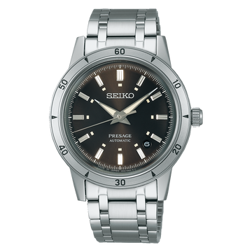Seiko Presage SRPL09 – Brown Dial Stainless Steel Bracelet