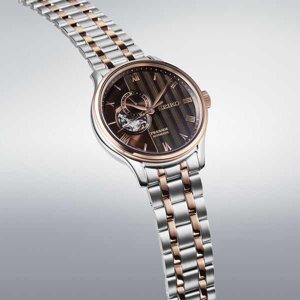 Seiko Presage SSA466 – Brown Dial Gold-Tone Stainless Steel