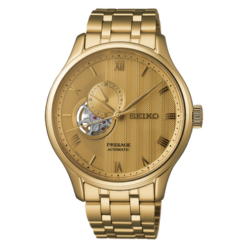 Seiko Presage SSA468 – Yellow Dial Gold-Plated Stainless Steel