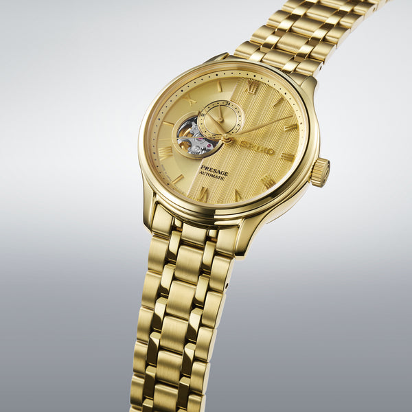 Seiko Presage SSA468 – Yellow Dial Gold-Plated Stainless Steel