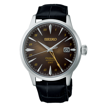 Seiko Presage SSK039 – Automatic GMT with Brown Leather Strap