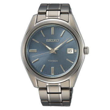 Seiko SUR371 – Titanium Quartz with Blue Dial