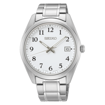 Seiko SUR459 – White Dial Quartz Classic