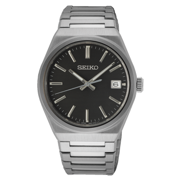 Seiko SUR557 – Sleek Black Quartz Watch
