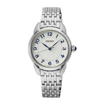 Seiko SUR561 – Classic White Stainless Steel Quartz Watch