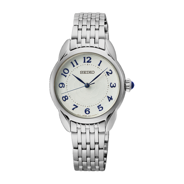 Seiko SUR561 – Classic White Stainless Steel Quartz Watch