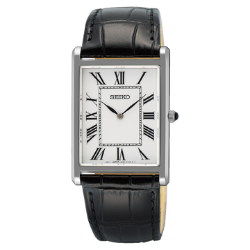 Seiko SWR103 – Sleek White Leather Quartz Watch