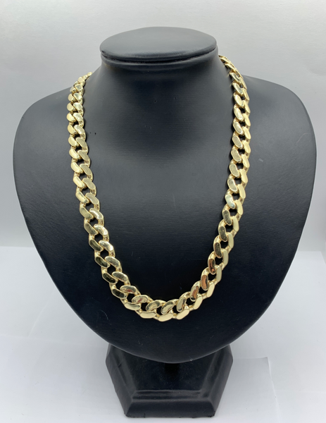 Jumbo 22 Inch 10K Gold Mens' Cuban Link