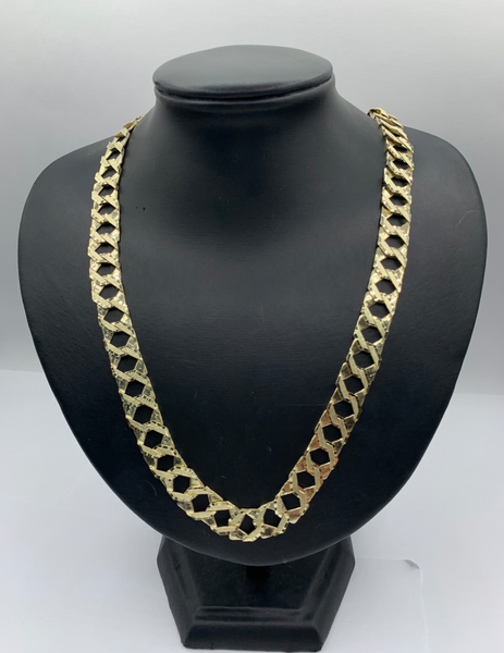 Diamond Cut 10K 24 Inch Gold Mens' Chain