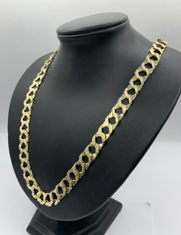 Diamond Cut 10K 24 Inch Gold Mens' Chain
