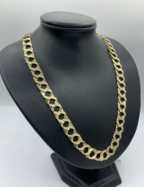 Diamond Cut 10K 24 Inch Gold Mens' Chain