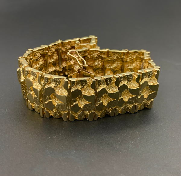 Jumbo 10K Gold Nugget Bracelet