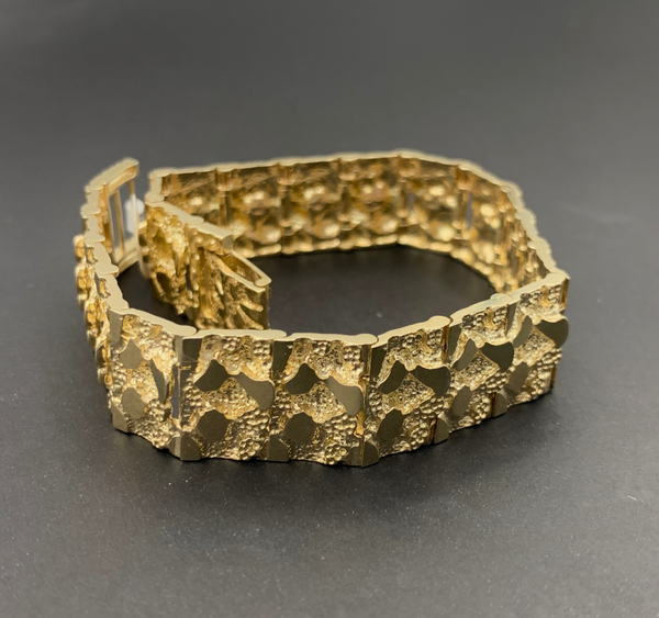 Massive 10K Gold Nugget Bracelet