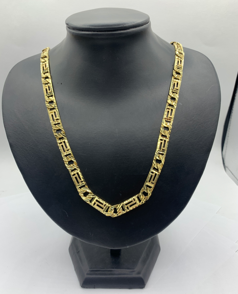 10K Greek Key Pattern Chain Mens' Chain