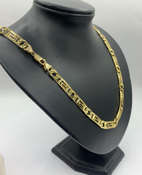 10K Greek Key Pattern Chain Mens' Chain