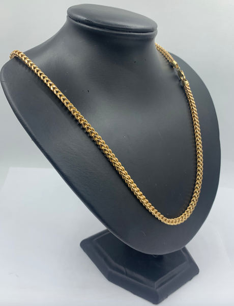 28 Inch Pave Hollow Fox Chain 10K Mens' Chain