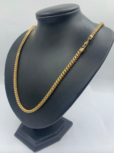 28 Inch Pave Hollow Fox Chain 10K Mens' Chain