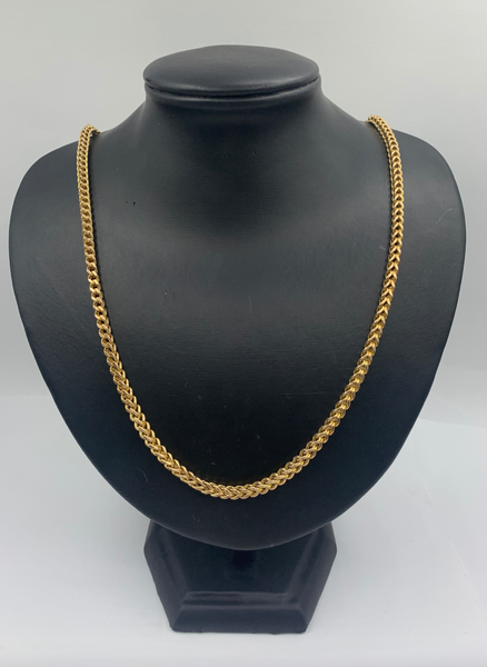 28 Inch Pave Hollow Fox Chain 10K Mens' Chain
