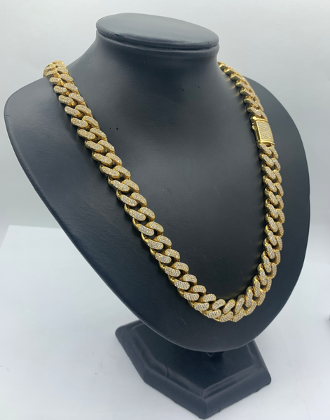 Thick Gigantic Miami Cuban Link 10K Mens Gold Chain