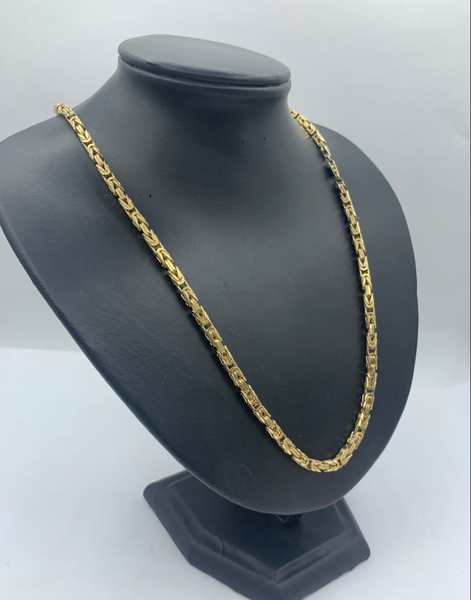 24 Inch Bizantine 10K Gold Mens' Chain