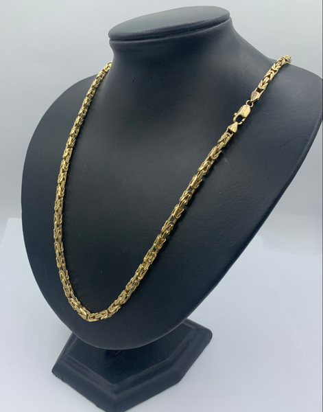 24 Inch Bizantine 10K Gold Mens' Chain