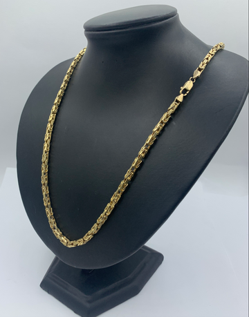 24 Inch Bizantine 10K Gold Mens' Chain