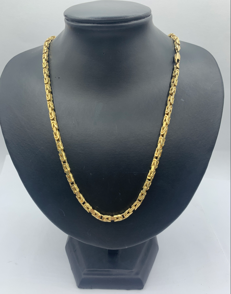 24 Inch Bizantine 10K Gold Mens' Chain